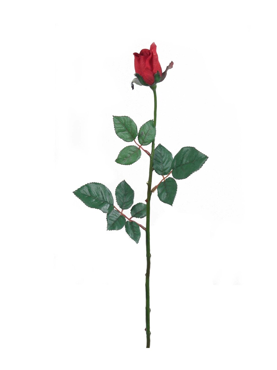 12-Pack: Red Planters Rose Bud Stem with Silk Foliage by Floral Home®
